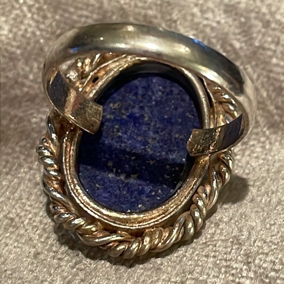 Lapis Lazuli Silver Ring Size 7 - Picture 3 of 8